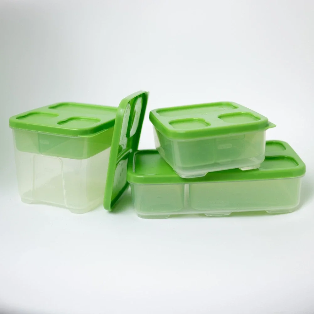 Rubbermaid LunchBlox Containers Meal Prep Food Storage Green Stackable Bento